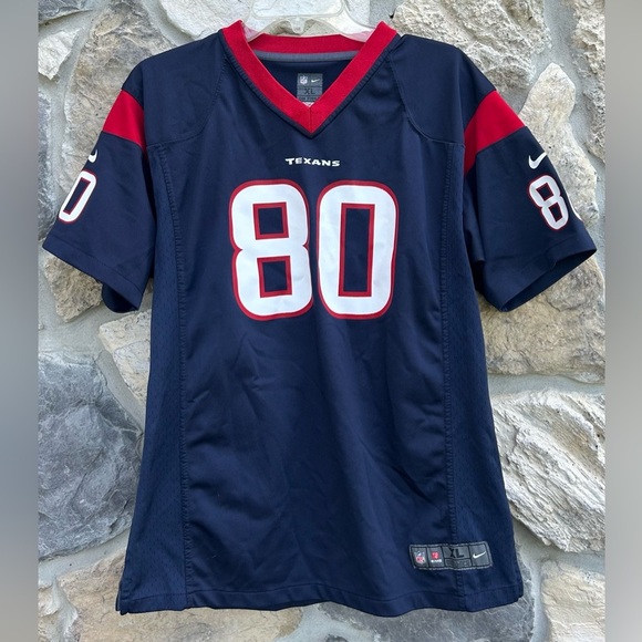 Nike On Field Houston Texans Jersey #80 Andre Johnson Womens Sz XL Hall Of Famer - Picture 1 of 6